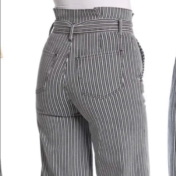 Frame | Stripped Belted Culottes New With Tags NWT Size 25 Wide Leg Style - Picture 11 of 12